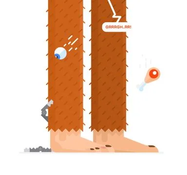Big Foot. Isolated object on white background.Vector illustration design. Stock Illustration