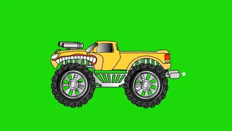 Monster Pickup Truck Cartoon