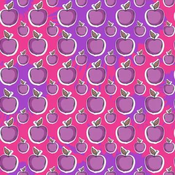 Big fresh apple pattern Stock Illustration