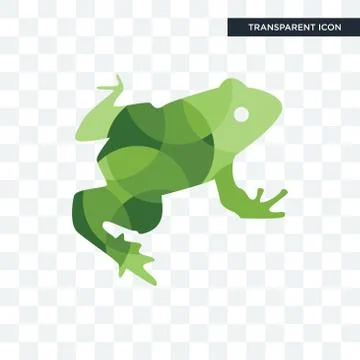 Big frog vector icon isolated on transparent background, big frog logo design Stock Illustration