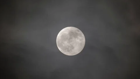 Big Full Moon In The Night Sky Stock Footage 109673595