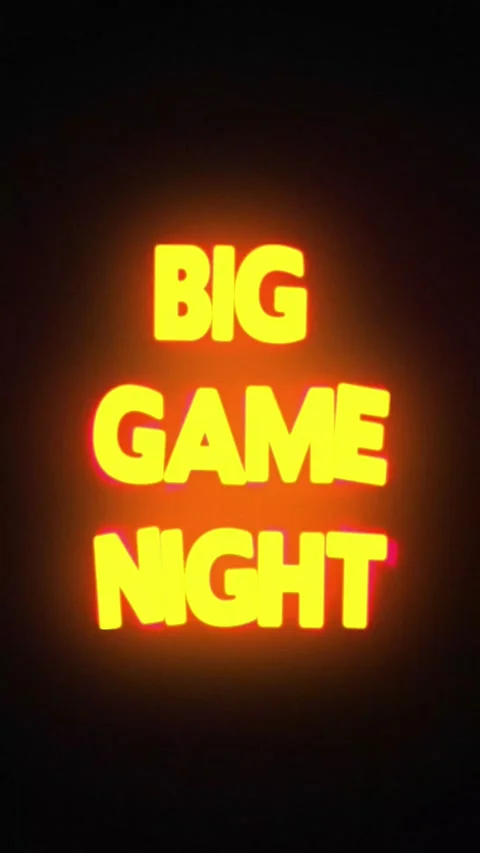 BIG GAME NIGHT neon 動画素材 335381284