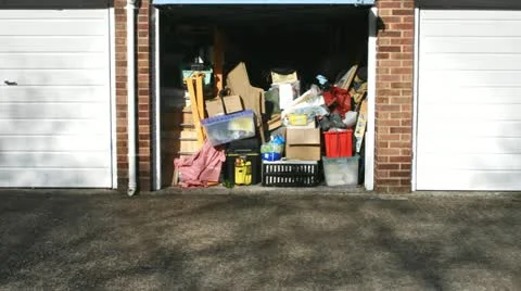 Big garage clearout Stock Footage 12672783