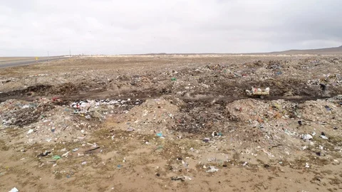 Big garbage dump Aerial. Peru, South America Stock Footage 102910869
