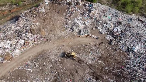 Big garbage heap 1 Stock Footage 155797600