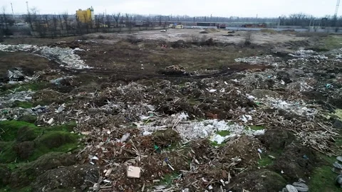 Big Garbage Mountain Of Unsorted Waste Stock Footage 150829551
