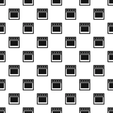 Big gas cooker pattern seamless Stock Illustration
