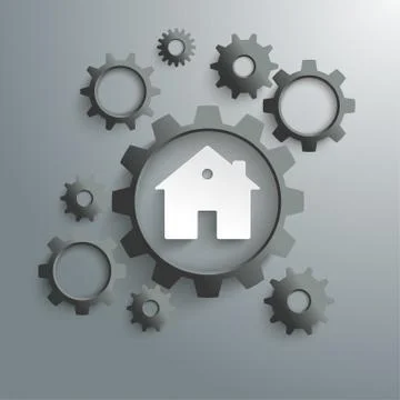 Big gear machine house dark edition Ilustración de archivo