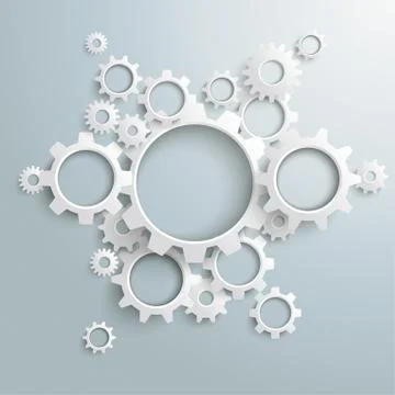 Big gear machine house Stock Illustration