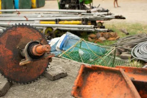Big gears with rust Stock Photos