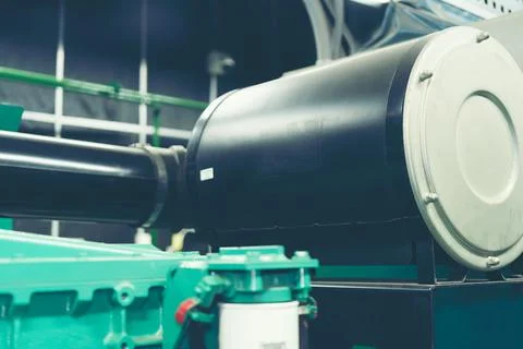 Big generator engine and air filter industrial Stock Photos