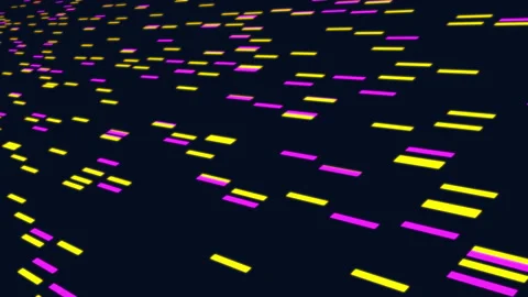 Big Genomic Data Visualization - DNA Test, Barcoding, Genome Map Architecture Stock Footage 238071398