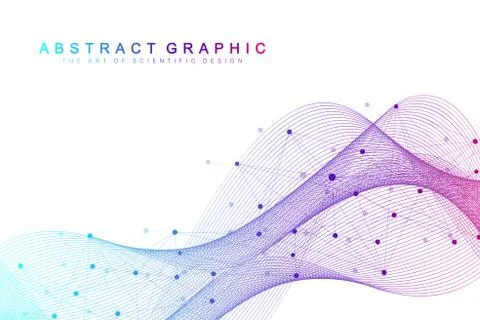 Big Genomic Data Visualization. DNA helix, DNA strand, DNA Test. Molecule or Illustrazione stock