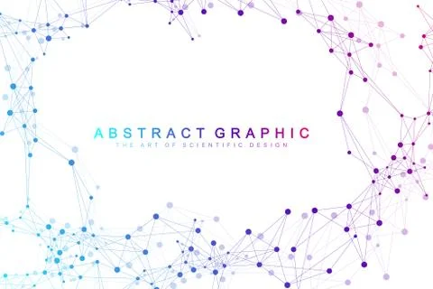 Big Genomic Data Visualization. DNA helix, DNA strand, DNA Test. Molecule or Stock Illustration