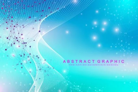 Big Genomic Data Visualization. DNA helix, DNA strand, DNA Test. Molecule or Stock Illustration