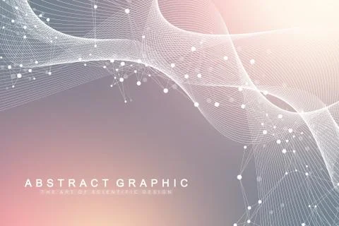 Big Genomic Data Visualization. DNA helix, DNA strand, DNA Test. Molecule or Stock Illustration