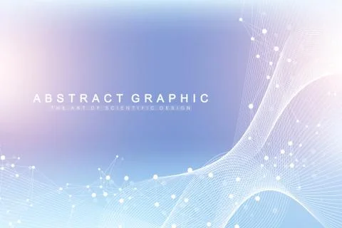 Big Genomic Data Visualization. DNA helix, DNA strand, DNA Test. Molecule or  Stock Illustration