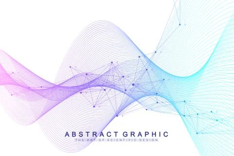Big Genomic Data Visualization. DNA helix, DNA strand, DNA Test. Molecule or  Stock Illustration