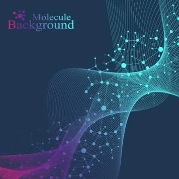 Big Genomic Data Visualization. DNA helix, DNA strand, DNA Test. Molecule or  Stock Illustration