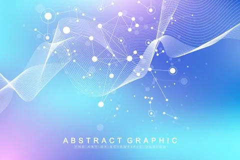 Big Genomic Data Visualization. DNA helix, DNA strand, DNA Test. CRISPR CAS9  Stock Illustration