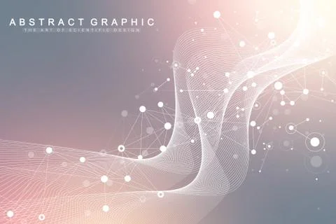 Big Genomic Data Visualization. DNA helix, DNA strand, DNA Test. CRISPR CAS9  Stock Illustration