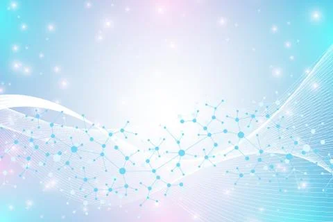 Big Genomic Data Visualization. DNA helix, DNA strand, DNA Test. CRISPR CAS9  Stock Illustration