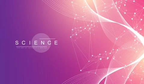 Big Genomic Data Visualization. DNA helix, DNA strand, DNA Test. CRISPR CAS9 - Illustrazione stock