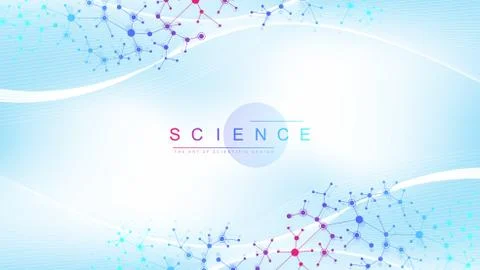 Big Genomic Data Visualization. DNA helix, DNA strand, DNA Test. CRISPR CAS9 - Stock Illustration