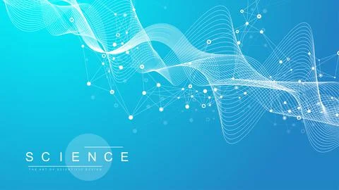 Big Genomic Data Visualization. DNA helix, DNA strand, DNA Test. CRISPR CAS9 - Stock Illustration