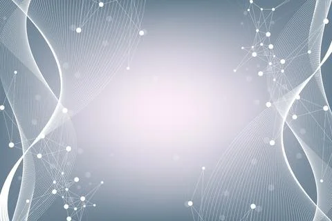 Big Genomic Data Visualization. DNA helix, DNA strand, DNA Test. Molecule or Stock Illustration