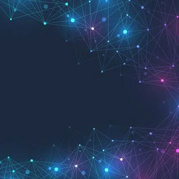 Big Genomic Data Visualization. DNA helix, DNA strand, DNA Test. Molecule or Illustrazione stock