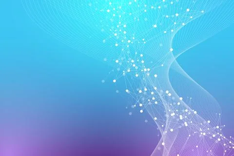 Big Genomic Data Visualization. DNA helix, DNA strand, DNA Test. Molecule or Stock Illustration