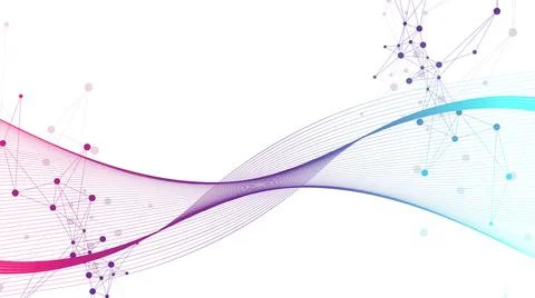 Big Genomic Data Visualization. DNA helix, DNA strand, DNA Test. Molecule or Stock Illustration