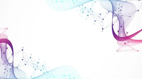 Big Genomic Data Visualization. DNA helix, DNA strand, DNA Test. CRISPR CAS9 - 스톡 일러스트