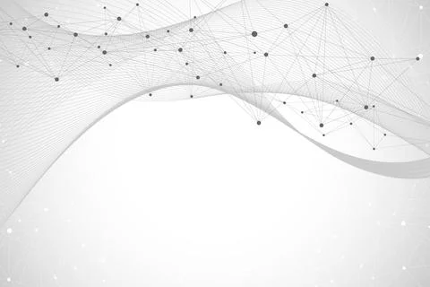 Big Genomic Data Visualization. DNA helix, DNA strand, DNA Test. Molecule or Stock Illustration