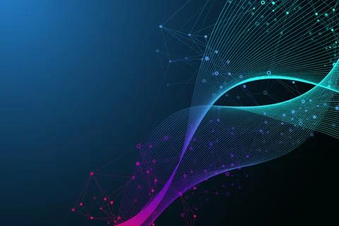 Big Genomic Data Visualization. DNA helix, DNA strand, DNA Test. CRISPR CAS9 - 스톡 일러스트