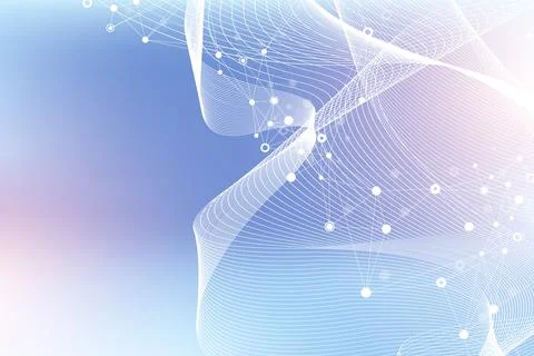 Big Genomic Data Visualization. DNA helix, DNA strand, DNA Test. CRISPR CAS9 - Stock Illustration