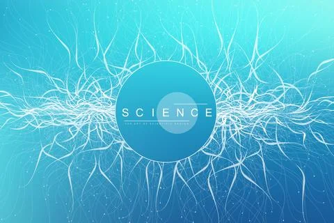 Big genomic data visualization vector illustration. Genome sequence map. Dna Stock Illustration