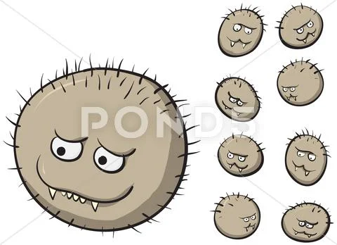 Big germ and his children Stock Illustration