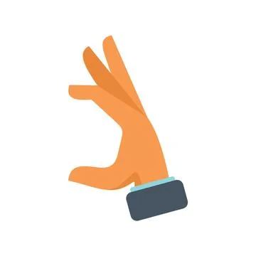 Big gesture icon flat vector. Finger hold Stock Illustration