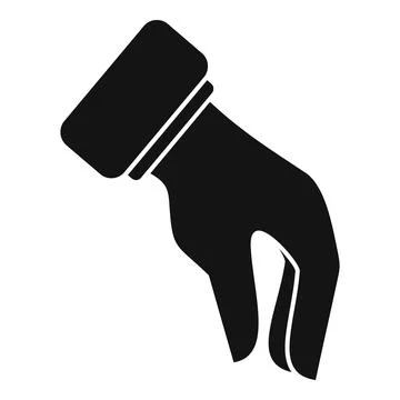 Big gesture icon simple vector. Finger hold Stock Illustration