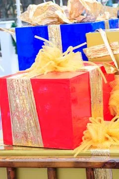 Big gift boxes Stock Photos