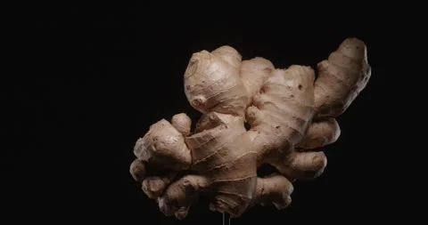 Big ginger root closeup rotating Stock Footage 336140755