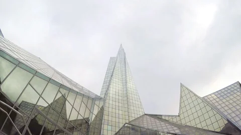 Big Glass Building Dirty Window Panes Stock Footage 88037997