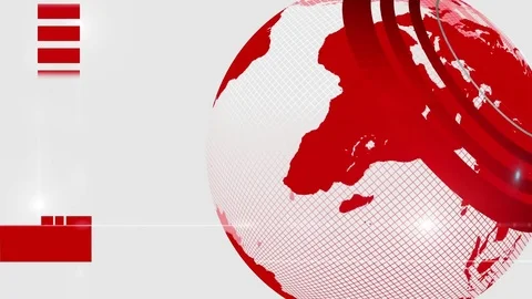 Big globe generic background 4K red Video stock 74140404