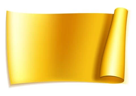 Big gold ribbon Stock Illustration