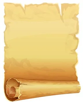 Big golden scroll of parchment Stock Illustration