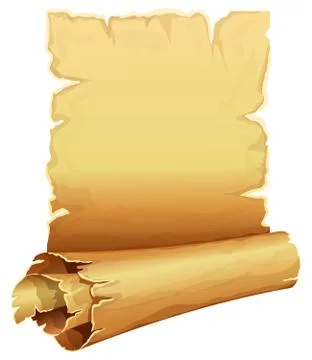 Big golden scroll of parchment Stock Illustration