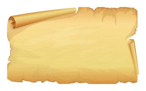 Big golden scroll of parchment Stock Illustration