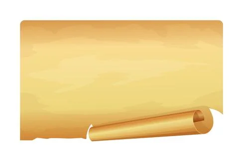 Big golden scroll of parchment Stock Illustration